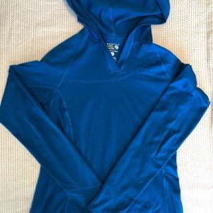 Mountain Hardwear Blue Hoody Base Layer